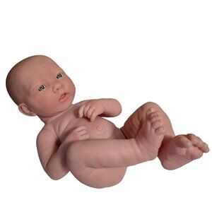 Berenguer Realistic Newborn Curled Up Open Mouth Blue Eyes Baby Girl Doll 22-07